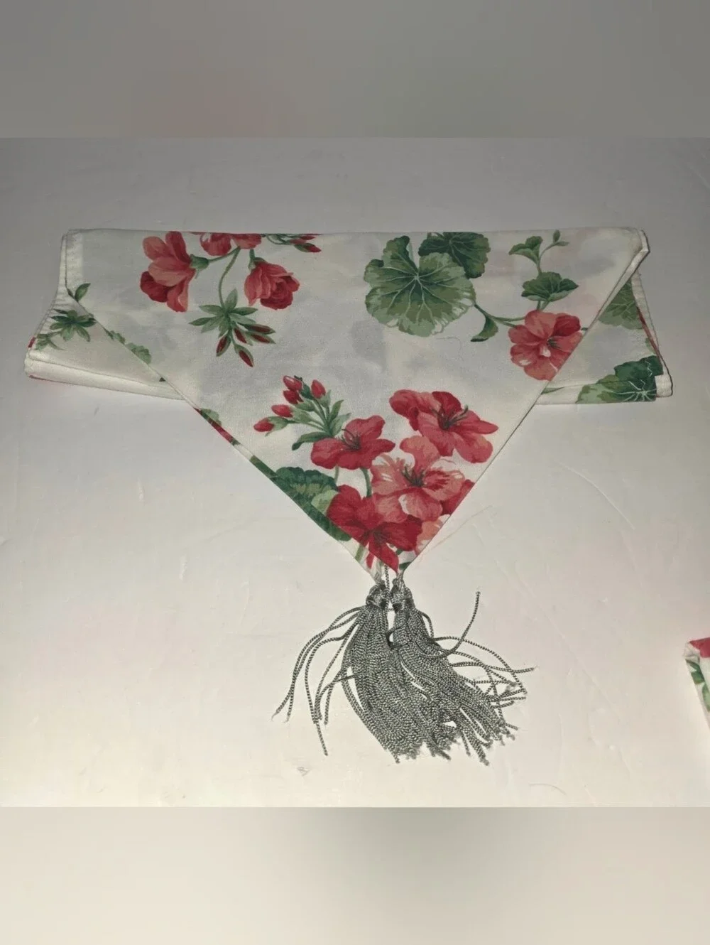 Vintage Retired Williams Sonoma GERANIUM Table Linen Set Read For Details